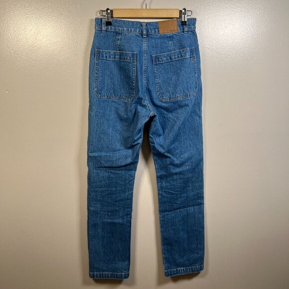 Madewell 90s Straight Utility High Rise Jeans Size 26 Blue Denim Retro - Picture 3 of 12